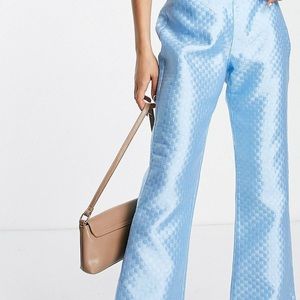 ASOS PETITE Light blue, satin pants